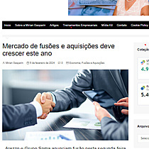 Mercado de fuses e aquisies deve crescer este ano